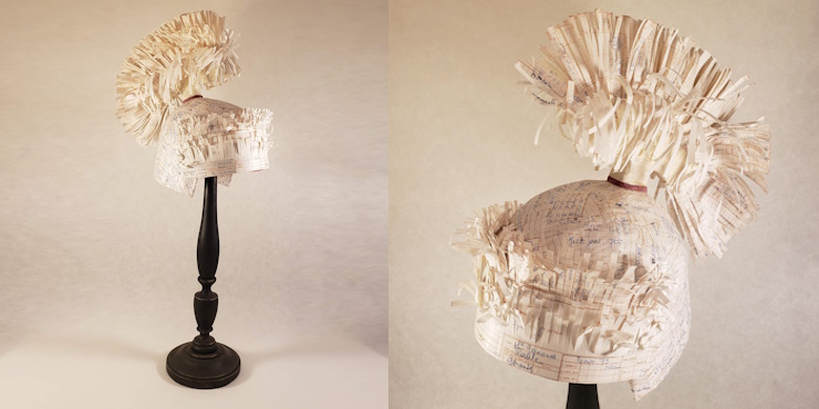 Postiche casque à aigrette