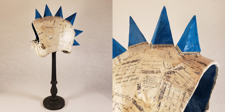 Postiche casque bleu