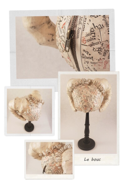 Postiche d'un "Bouc" posé sur son socle. Postiche d'un "Bouc"