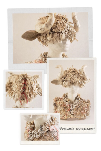 Buste en papier d'une "Présumée sauvageonne" Buste d'une "Présumé sauvageonne"