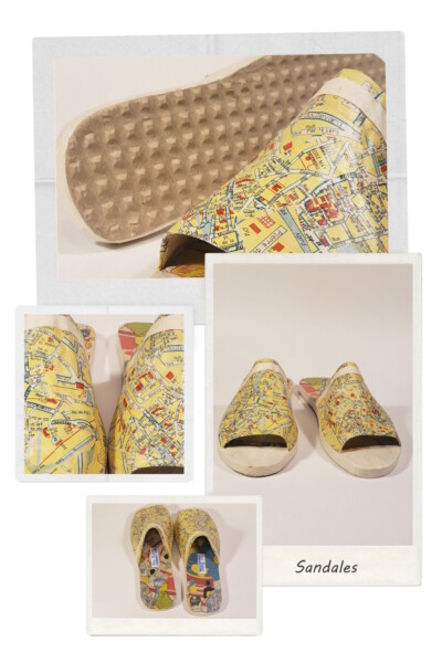 Sandales plates Sandales plates en papier