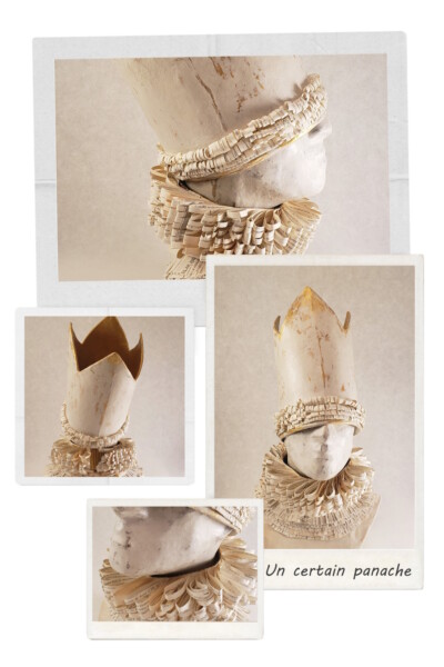 Buste en papier d'un roi "Certain panache" Buste d'un roi "Un certain panache"